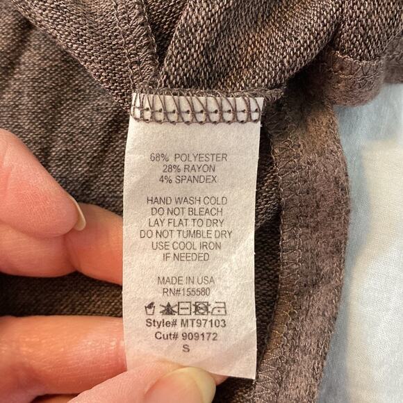 Anthropologie Maronie 2 Piece Set Mocha Loungewear Top/Pants Size Small - Picture 4 of 9